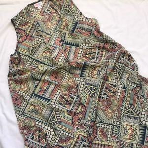 Lularoe EUC Small Chiffon Floral Abstract Joy